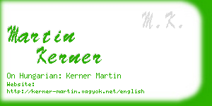 martin kerner business card